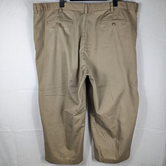 L.L. Bean Comfort Waist Khaki Chino Pants Men’s 46x30 100% Cotton Relaxed Fit - Picture 3 of 4